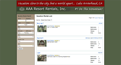 Desktop Screenshot of bookings.lakearrowheadrentals.com