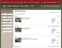 Tablet Screenshot of bookings.lakearrowheadrentals.com